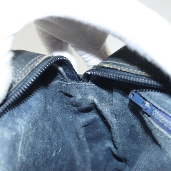 GUCCI GG Plus Supreme Shoulder Bag PVC Navy Gold Auth BA3799 - Picture 12 of 16